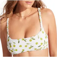 Seafolly - Women's Summercrush Hipster With Plaited Detail - Bikini-Bottom Gr 34 weiß