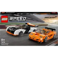 LEGO 76918 Speed Champions McLaren Solus GT & McLaren F1 LM, 2 ikonische Rennwagen Spielzeuge, Hypercar Modellbausatz, Auto-Sammlerstück 2023 Set