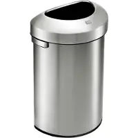 EKO - Urban Halbrund Abfalleimer 80 Liter - Stainless steel - Matt Edelstahl