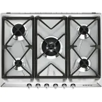 Smeg Victoria SR975XGH Kochfeld Edelstahl Integriert 68.5 cm Gaskochfeld 5 Zone(n)