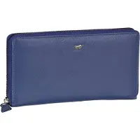 Braun Büffel Leder Geldbörse Anna RFID 16CS Zip Around Wallet Saphir blau