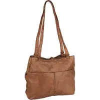 Harold's Leder Schultertasche Submarine Shopper Twin Cognac braun