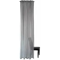 Homing Gardine "Lisa" Gr. 1, grau, B:140cm H:245cm, Obermaterial: 100% Polyester, Gardinen, Gardine, uni, Wohnzimmer, Schlafzimmer, transparent