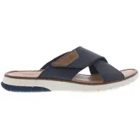 Rieker Herren Pantolette Klettverschluss Clog 25283, Größe:45 EU, Farbe:Blau