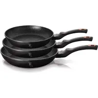 Berlinger Haus Set mit 3 Granitpfannen Black Rose 8692