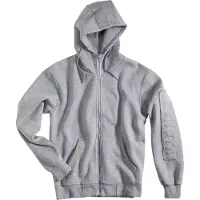 Rokker Kapuzenpullover ZIP Uni mit Kängurutaschen und extra hohem Kragen, Größe L