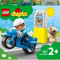 LEGO 10967 DUPLO Polizeimotorrad, Polizei-Spielzeug für Kleinkinder ab 2 Jahre, ideales Motorikspielzeug für Babys, Spielzeug-Motorrad für Mädchen und Jungen