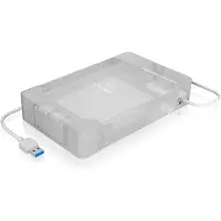 Icy Box IB-AC705-6G, USB 3.2 Gen 1 Gehäuse für 3,5"/2,5" SSD/HDD SATA III 6 Gbit/s, UASP, mit Netzteil, HDD, Serial ATA III, 2.5,3.5", USB 3.2 Gen 1 (3.1 Gen 1) Type-A, Weiß, Kunststoff