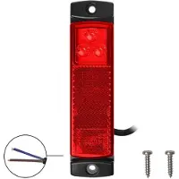 Pricenet Vordere Positionsleuchte 12/24V rot 126x30mm LED im Blister