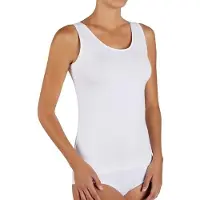 Ysabel Mora Tanktop , Damen, Gr. XL, weiß, Single Jersey, Obermaterial: 95% Baumwolle, 5% Elasthan, hüftbedeckend, Rundhals, Tops Tanktop, breite Träger, weich, elastisch, Baumwollmix