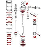 RockShox Komplettes Service-kit Monarch Xx 15