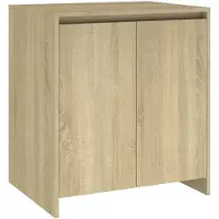 vidaXL Sideboard aus Spanplatte 70 x 73,5 x 40 cm Sonoma-Eiche