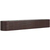 vidaXL Hochbeet Verzinkter Stahl 440x80x68 cm Braun