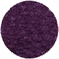 Adana Carpets Hochflor Teppich Rund - Fuzzy Lila Ø 160 cm