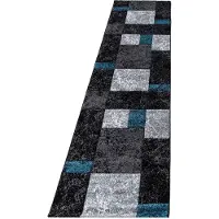 Ayyildiz Teppiche Teppich TEPPICHE "Hawaii 1330, auch als Läufer" Gr. 12, blau (türkis), B:80cm H:13mm L:300cm, Kunstfaser, Teppiche, Teppich, Kurzflor, handgearbeiteter Konturenschnitt, Wohnzimmer