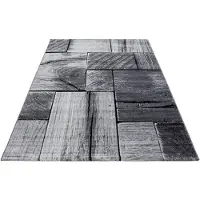 Ayyildiz Teppiche Teppich TEPPICHE "Parma 9260, auch als Läufer erhältlich" Gr. 4, schwarz, B:160cm H:9mm L:230cm, Kunstfaser, Teppiche, Teppich, Läufer, Stein Optik, Kurzflor, Wohnzimmer