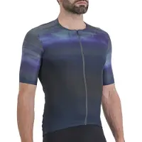 Sportful Kurzarm Fahrradtrikot - FLOW SUPERGIARA - Blau/Schwarz XL