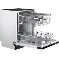 Samsung DW60M6050BB, Voll integriert, Standardgröße (60 cm), Tasten, LED, Schublade, Edelstahl