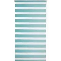 K-Home Doppelrollo "Ancona" Gr. 4, blau (türkis), B:70cm H:150cm, Polyester, Rollos, Doppelrollo, im Fixmaß