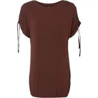 Bonprix T-Shirt lässig geschnitten, Halbarm-Design, mit Raffung am Ärmel