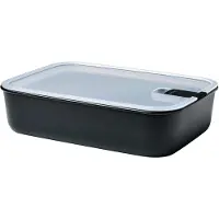 Mepal EasyClip Frischhaltedose 2,25 Liter, Praktische Aufbewahrungsdose mit Lüftungsventil für eine ideale Aufbewahrung, Farbe: nordic black