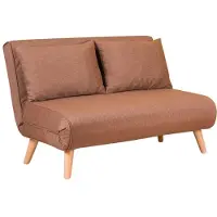 Hannah Home , Folde 2-Seater - Brown, 2-Sitzer-Schlafsofa, 100 % METALL, Braun, 120 x 80 x 79 cm
