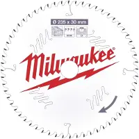 Milwaukee Kreissägeblatt 235/30 mm Z60 Wechselzahn Holz für Handkreissägen