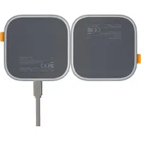 Xtorm Wireless Charger 15W - Duo, Drinnen, USB, Kabelloses Aufladen, 1,5 m, Grau
