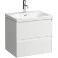 Laufen LUA Waschtisch, ohne Hahnloch, mit Überlauf, 600x460mm, unterbaufähig, H8100834001091, Farbe: Weiß mit LCC