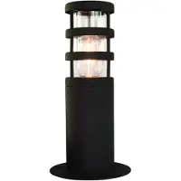 Elstead Lighting Elstead Hornbaek Außen-Stehleuchte E27 Edelstahl, Schwarz IP44