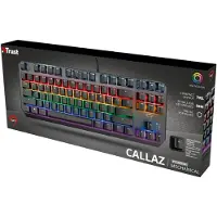 Trust GXT 834 Callaz, Kabelgebunden, USB, Mechanischer Switch, QWERTY, LED, Schwarz