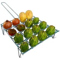 EDM Gemüsegrill Zum Grillen 16 Schlitze Silber Silber One Size