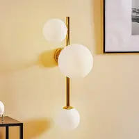Aldex Wandleuchte Dione, dreiflammig, gold