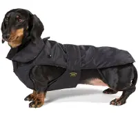 Fashion Dog Hundemantel speziell für Dackel - Schwarz - 33 cm