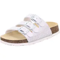 Superfit Mädchen Fussbettpantoffel Hausschuh, Weiß 1030, 25 EU
