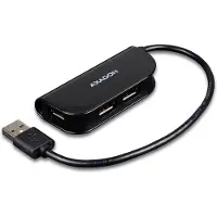Axagon HUE-X4B, USB 2.0, USB 2.0, 480 Mbit/s, Schwarz, Kunststoff, 0,2 m