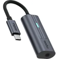 Rapoo UCA-1002, USB Typ-C, 3ˌ5 mm, Männlich, Schwarz, 43 mm, 20 mm