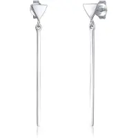 Elli Paar Ohrstecker "Ohrringe Ohrhänger Dreieck Stab 925 Silber" Gr. 40, silber, Ohrringe, Damen, 40, ohne Stein, Silber 925 (Sterlingsilber), Paar Ohrstecker