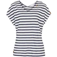 Bonprix Leinen-Shirt mit Fledermausärmeln und V-Ausschnitt