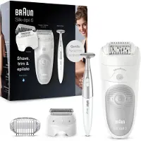 Braun Silk-épil 5 5805, Silber, Weiß, 28 Pinzette, Akku, 100 - 240 V, Integrierte Batterie, 1 h