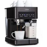 Klarstein Espresso Siebträgermaschine mit Milchaufschäumer, 1,8L Mini-Espressomaschine mit Siebträger, 20 Bar Edelstahl-Kaffeemaschine Klein, 1350W Kaffeemaschine für Cappuccino, Latte, Espresso
