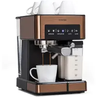 Klarstein Espresso Siebträgermaschine mit Milchaufschäumer, 1,8L Mini-Espressomaschine mit Siebträger, 20 Bar Edelstahl-Kaffeemaschine Klein, 1350W Kaffeemaschine für Cappuccino, Latte, Espresso
