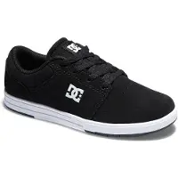 Dc-shoes Sneaker "Crisis 2", Jungen, Gr. 2(33), schwarz-weiß (schwarz, weiß), Obermaterial:Obermaterial: Leder (Kuh) / Futter: Textil / Außensohle: Gummi;, Schuhe Sneaker