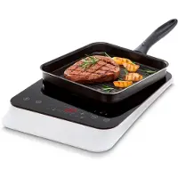 Medion Einzel-Induktionskochplatte "MD 18490, 2000 W Induktionsleistung, automatische Topferkennung, Timer", Temperaturbereich 60 - 240, Sensor-Touch-Display, 8 Automatikprogr.