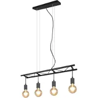 Reality Pendelleuchte LADDER 4 flammig Metall Balken 80cm breit