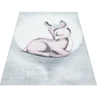 Ayyildiz Teppiche Kinderteppich TEPPICHE "Bambi 850, auch in rund erhältlich" Gr. 3, pink, B:120cm H:11mm L:170cm, Kunstfaser, Teppiche, Kinderteppich, auch in rund, Rehkitz Motiv, Kurzflor