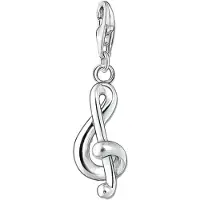 Thomas Sabo Charm-Einhänger "Notenschlüssel-Optik", silber (silberfarben), Charms, Silber 925 (recycelt), Charm-Einhänger