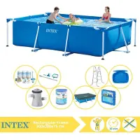 Intex Rechteckiger Frame Pool - 300x200x75 cm - 9-teilig S30182