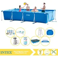 Intex Rechteckiger Frame Pool - 450x220x84 cm - 9-teilig S30277