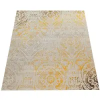 Paco Home In- & Outdoor Teppich Modern Shabby Chic Stil Terrassen Teppich Gelb Grösse 60x100 cm